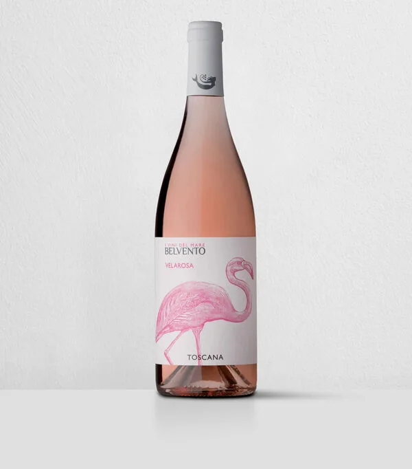 Botella de Vino rosado Garnacha Belvento Velarosa, Italia, 750 ml