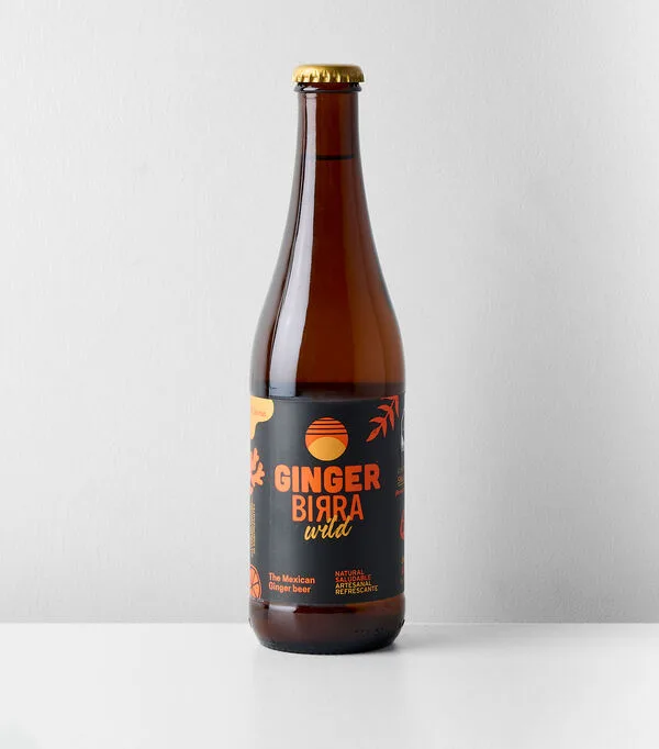 Botella de Cerveza artesanal Ginger Birra Wild, 355 ml