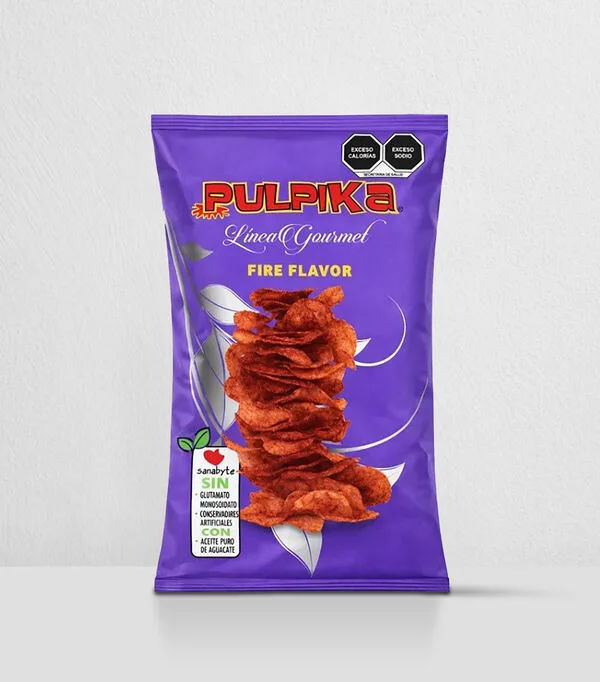 Botella de Bolsa de Papas Fire Flavor, 220 g