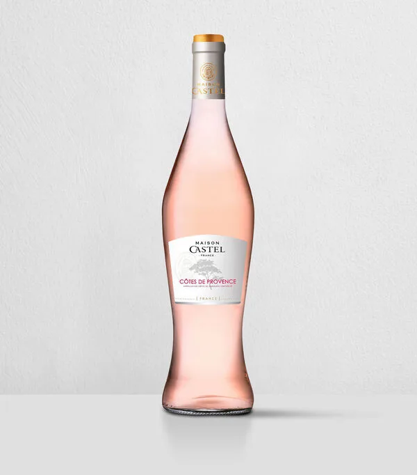 Botella de Vino Rosado combinada Côtes de Provence, Francia, 750 ml