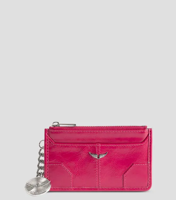 Botella de Tarjetero en piel Sunny Card Vintage Patent liso Mujer