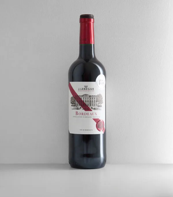 Botella de Vino Tinto Cabernet Sauvignon J. Lebegue Bordeaux 2023, 750 ml