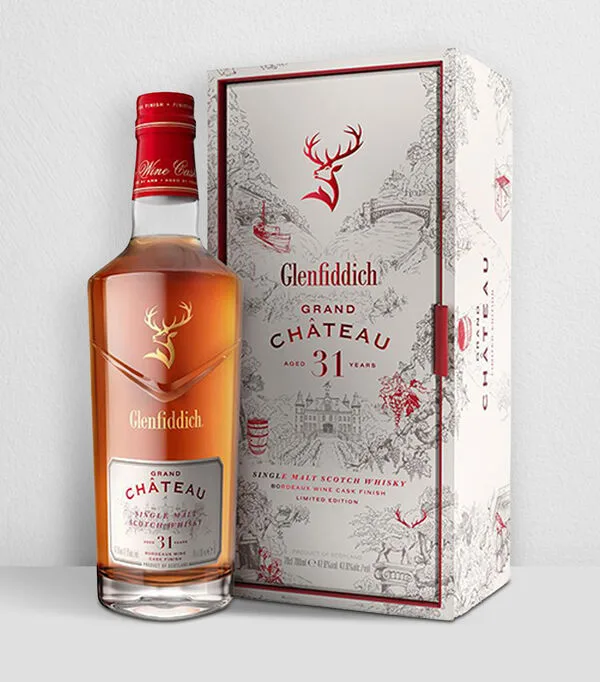 Botella de Whisky Single Malt Glenfiddich Grand Chateau 31 Años, 700 ml