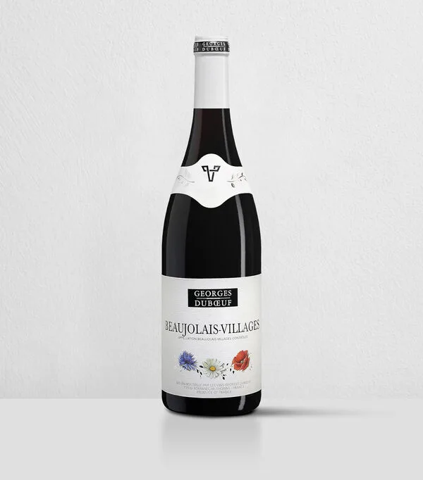 Botella de Vino Tinto Gamay Beaujolais Villages, 750 ml